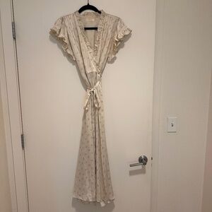 DOEN silk wrap midi dress